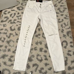 Rockstar White Skinny Ankle Jean